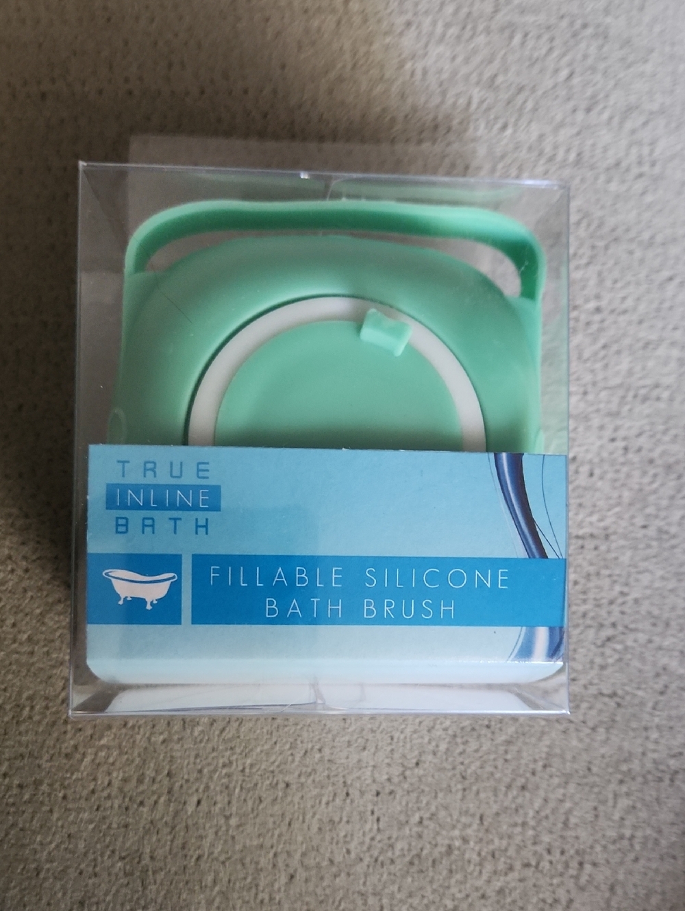 Mint Fillable Silicone Bath Brush